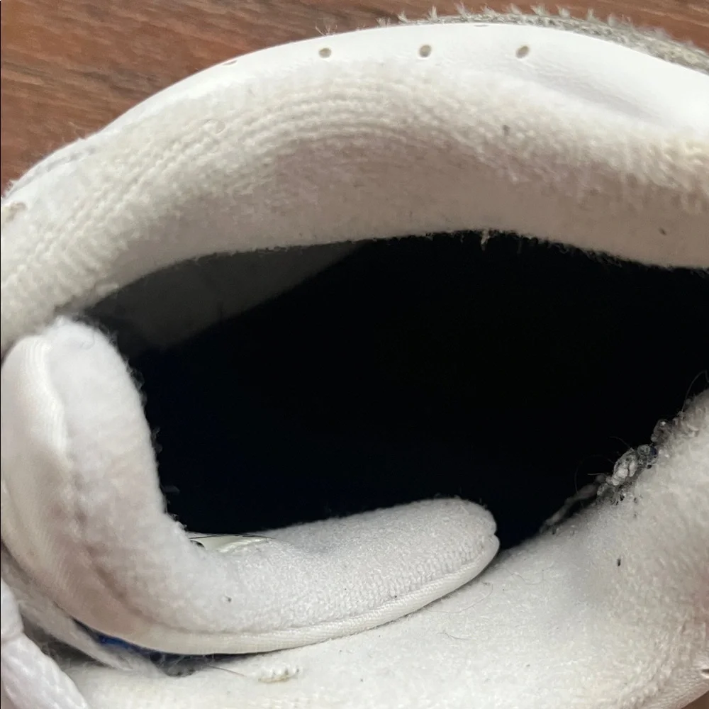 Nike Kids White, Black, and Blue Sneakers